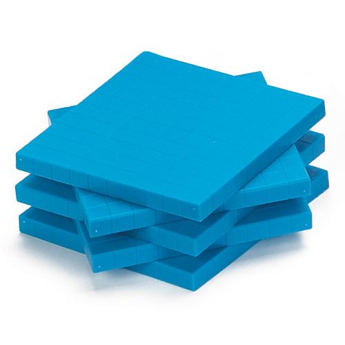 Base Ten Flats: Plastic - Set of 10