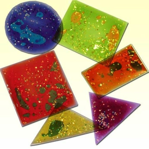 Multicoloured Squidgy Sparkles Shapes 12pk