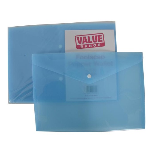 Consortium Budget Foolscap Popper Wallets Blue