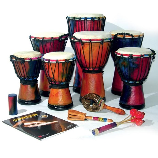 Multicultural Djembe Drums and Shakers 12 Players